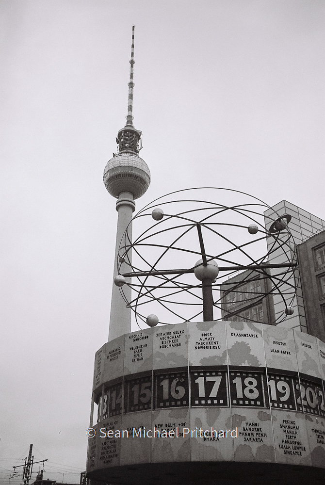 berlin tower black white photo
