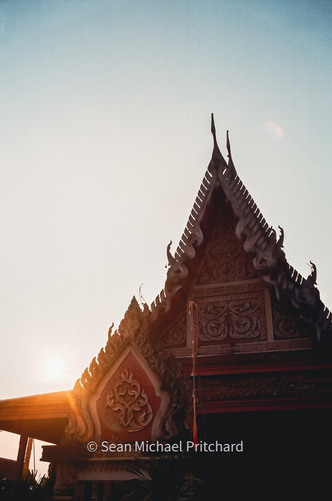 temple sunlight portrait 35mm film