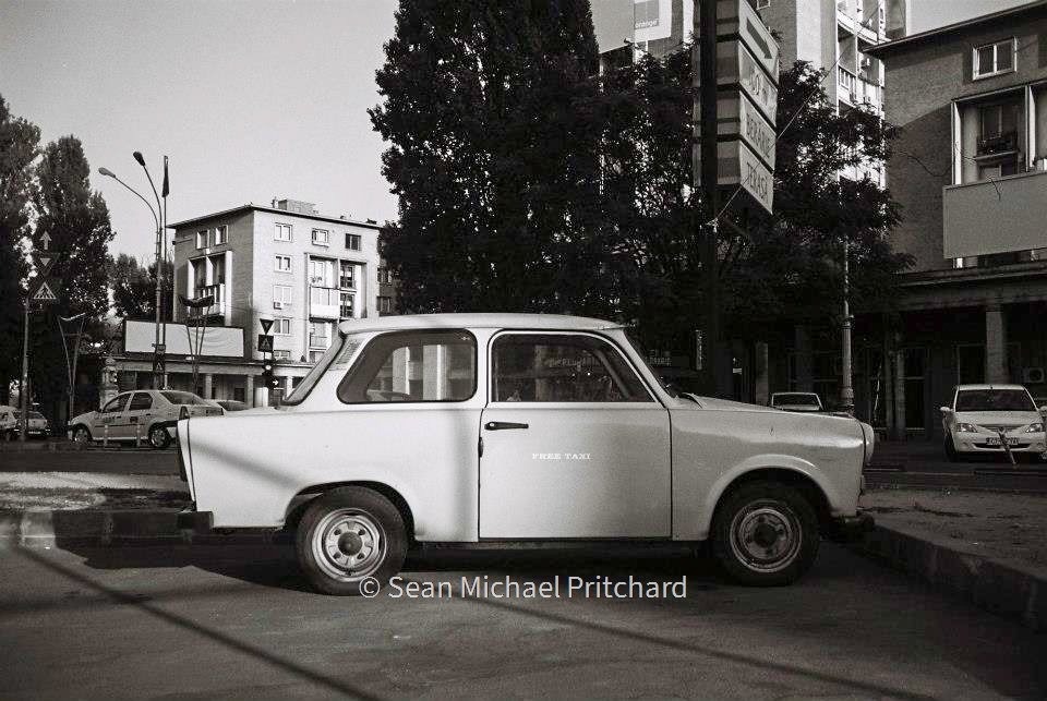 black white taxi picture retro