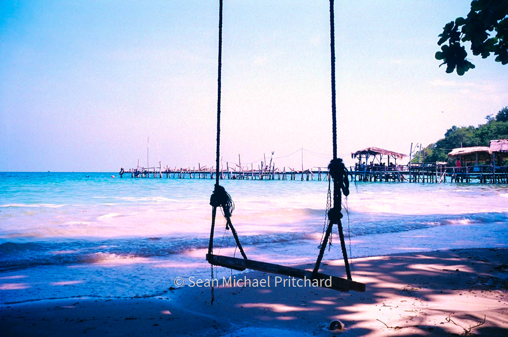 swing paradise beach sun tropical