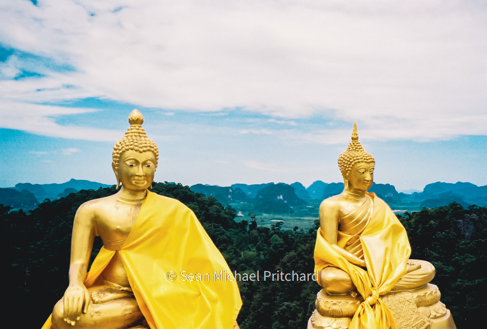 thailand mountain landscape buddha statue