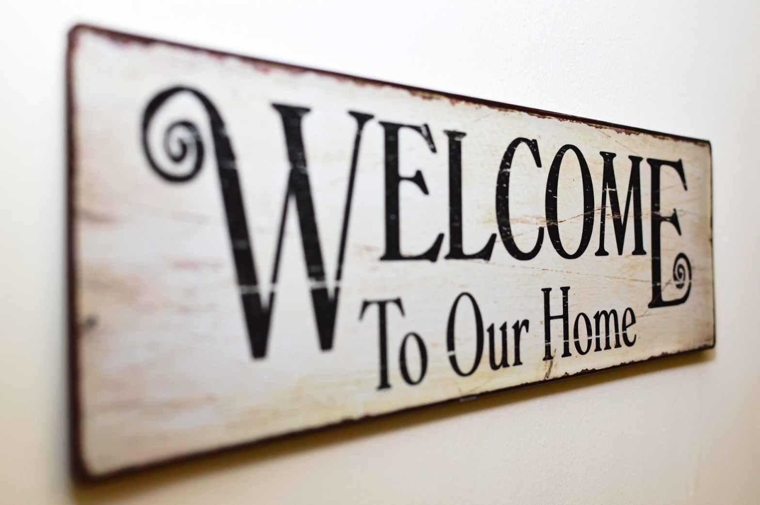 welcome to our airbnb home sign by hosts