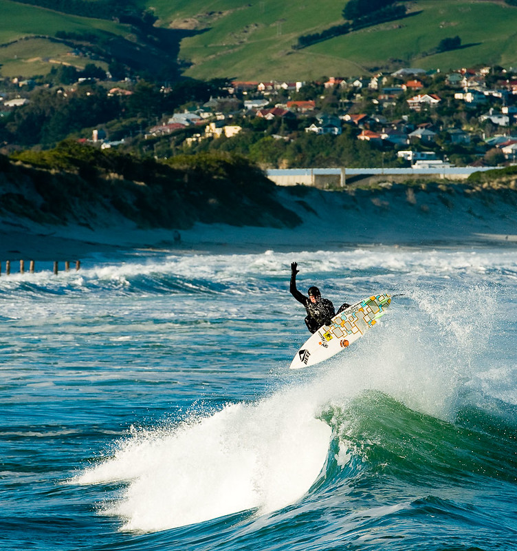 surfer photography at st clairs beach dunedin